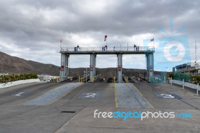Ferry Terminal At Los Christianos In Tenerife Stock Photo