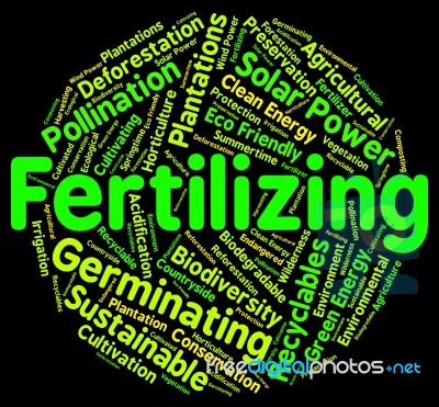 Fertilizing Word Meaning Soil Conditioner Stock Image