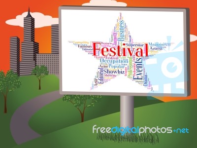 Festival Star Means Festivities Festivity And Festive Stock Image