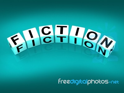 Fiction Blocks Show Fictional Tale Narrative Or Novel Stock Image