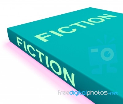 Fiction Book Shows Books With Imaginary Stories Stock Image