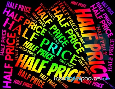 Fifteen Percent Off Represents Half Price And Promotional Stock Image