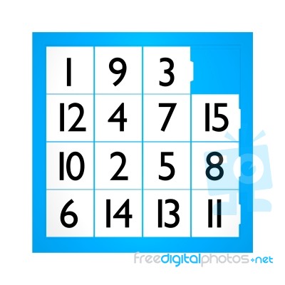 Fifteen Puzzle Game Stock Image