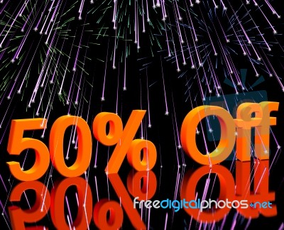 Fifty percent discount Stock Image