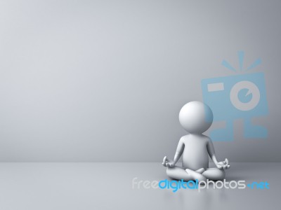 Figure Doing Meditation Stock Image