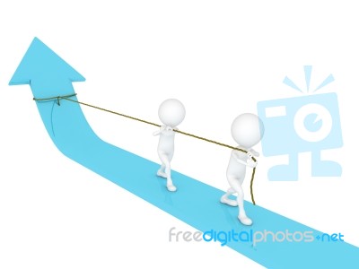 Figure Pulling Rope Stock Image