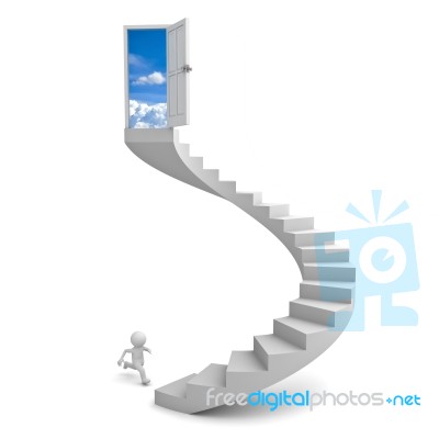 Figure Running Up To His Goal Stock Image