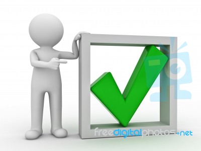 figure showing Green Check Mark Stock Image