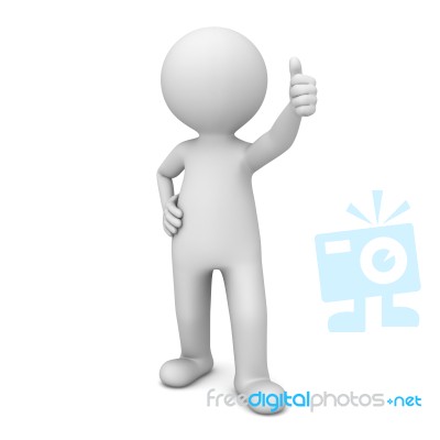 Figure Showing Thumbs Up Stock Image