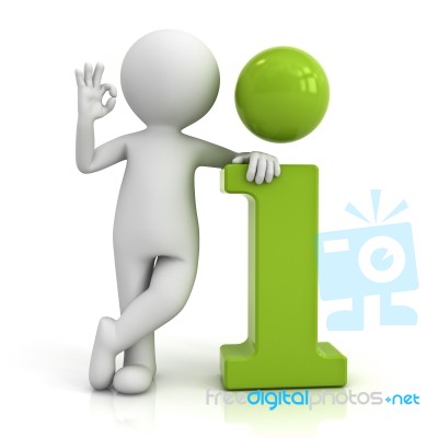 Figure With Information Symbol Stock Image