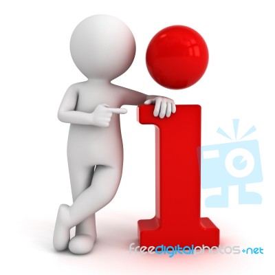 Figure With Information Symbol Stock Image