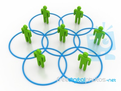 Figure With Network Concept Stock Image