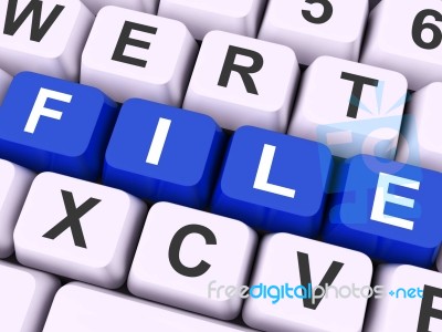File Keys Show Files Or Data Filing
 Stock Image