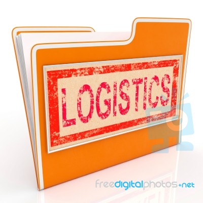 File Logistics Indicates Plan Organize And Document Stock Image