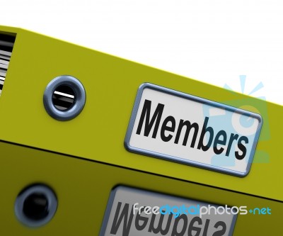 File Members Means Join Us And Admission Stock Image