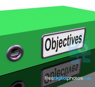 File Objectives Means Goals Mission And Plan Stock Image
