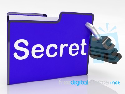 File Secret Shows Encryption Correspondence And Unauthorized Stock Image
