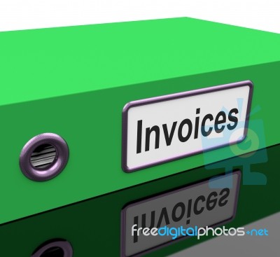 File With Invoice Word Stock Image