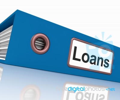 File With Loans Word Stock Image