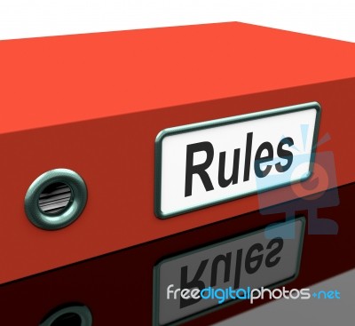 File With Rules Word Stock Image
