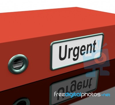 File With Urgent Word Stock Image