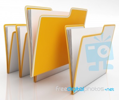 Files Shows Organising And Paperwork Stock Image