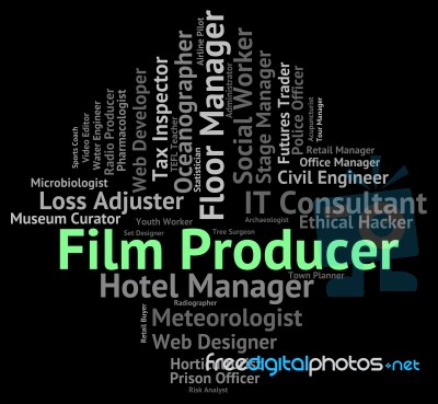 Film Producer Represents Productions Employee And Career Stock Image