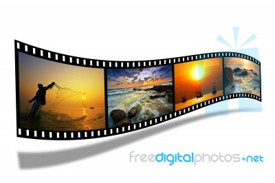 Film Strip Of Photos Stock Photo