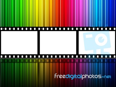 Filmstrip Copyspace Indicates Colour Splash And Color Stock Image
