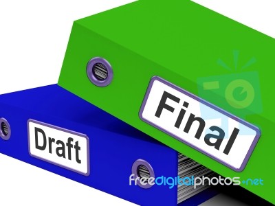Final Draft Folders Mean Edit And Rewrite Document Stock Image