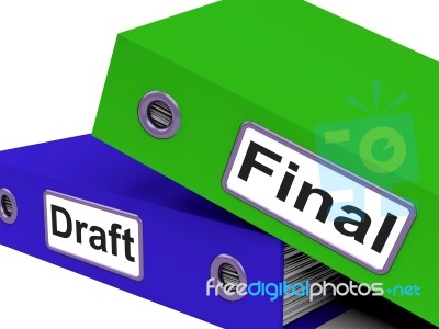 Final Draft Represents Document Key And Complete Stock Image