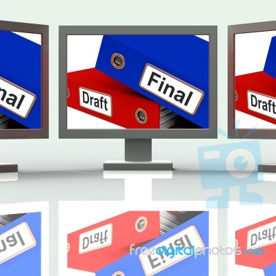 Final Draft Screen Mean Edit And Rewrite Document Stock Image