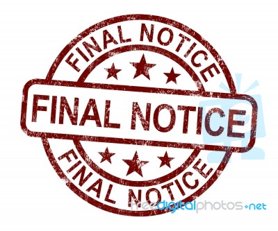 Final Notice Stamp Stock Image