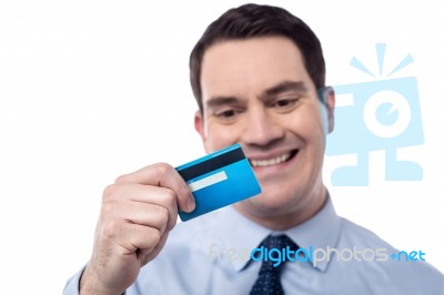 Finally, I Got My Debit Card Stock Photo