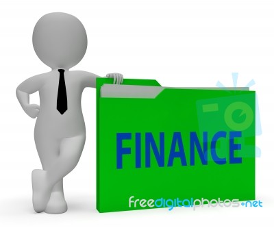 Finance File Represents Financial Investment 3d Rendering Stock Image