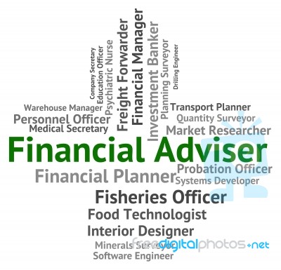 Financial Adviser Shows Aide Commerce And Tutor Stock Image