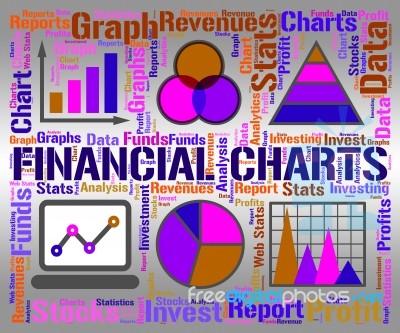 Financial Charts Shows Business Graph And Banking Stock Image