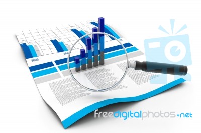 Financial Data Analyzing Stock Image