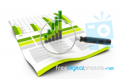 Financial Data Analyzing Stock Image