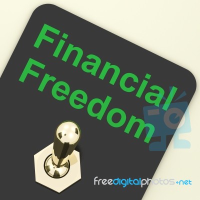 Financial Freedom Switch Stock Image
