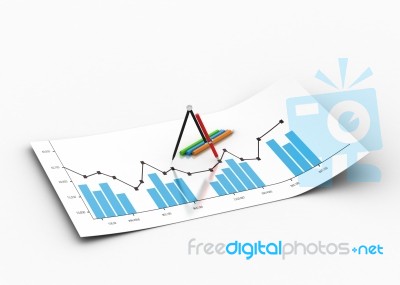Financial Graphs Stock Image