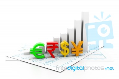 Financial Growth Chart Stock Image