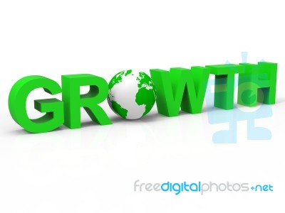 Financial Growth Means Expansion Development And Growing Stock Image