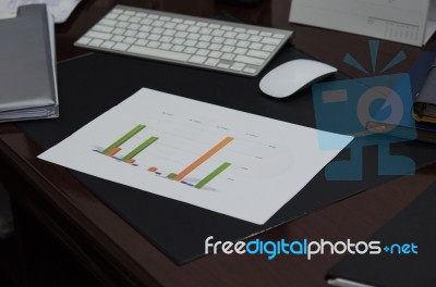 Financial Paper Charts Stock Photo