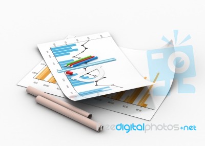 Financial Sketching Stock Image