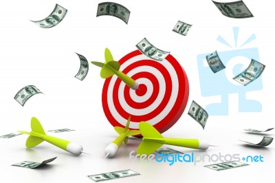 Financial Target Stock Image