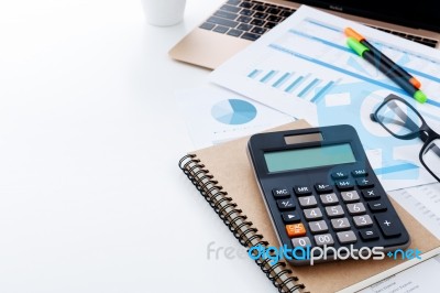 Financial Work Background With Space Stock Photo