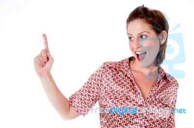 Finger In The Air Stock Photo