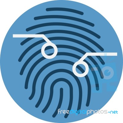 Fingerprint Scan Sensor Stock Image