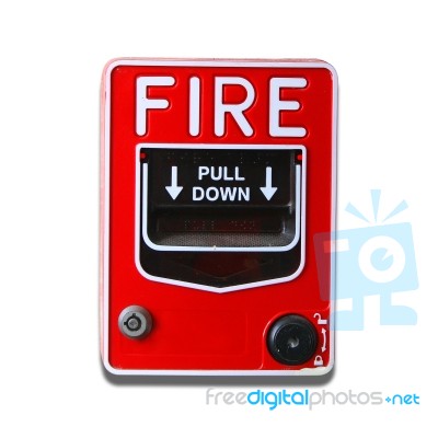 Fire Alarm Button Stock Photo